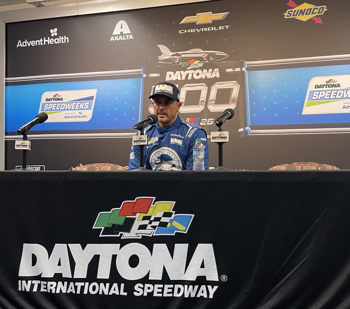 _HollyCain's tweet photo. Casey Mears has raced into Sunday’s #Daytona500
It will be his first start in the race since 2019 and 495th race of his NASCAR Cup career. He’s hoping to reach 500! And this one …clearly means a lot as he was emotional in tonight’s press conference! https://t.co/tGTaJDK9lq
