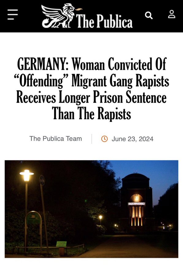penpen_popnews's tweet photo. 【衝撃】ドイツでレイプ犯を罵った女性が実刑食らう
14歳の女性が移民たちに集団レイプをされた
エジプト、イランなどの移民であった
長時間にわたり凌辱されたことへ20歳の女性が激怒
「恥知らずのレイプ豚」と女性が発言したことで逮捕

その後、女性は有罪判決を受ける
集団強姦した9人のうち8人より刑期が長かった

移民批判を欧州では完全に封殺している
データも隠蔽されているとされる疑惑がある
しかし、それを追求すると逮捕される異常事態

自民党支持者でもデータでは外国人は日本人と
犯罪率が変わらないという主張を展開
しかし、英国やドイツではようやく掘り起こした
人々が出てきたが、逮捕されて言論封殺されている

また、ネットなどで声を上げることすら
勇気がいる必要がある状況へ

その入口に日本はいる