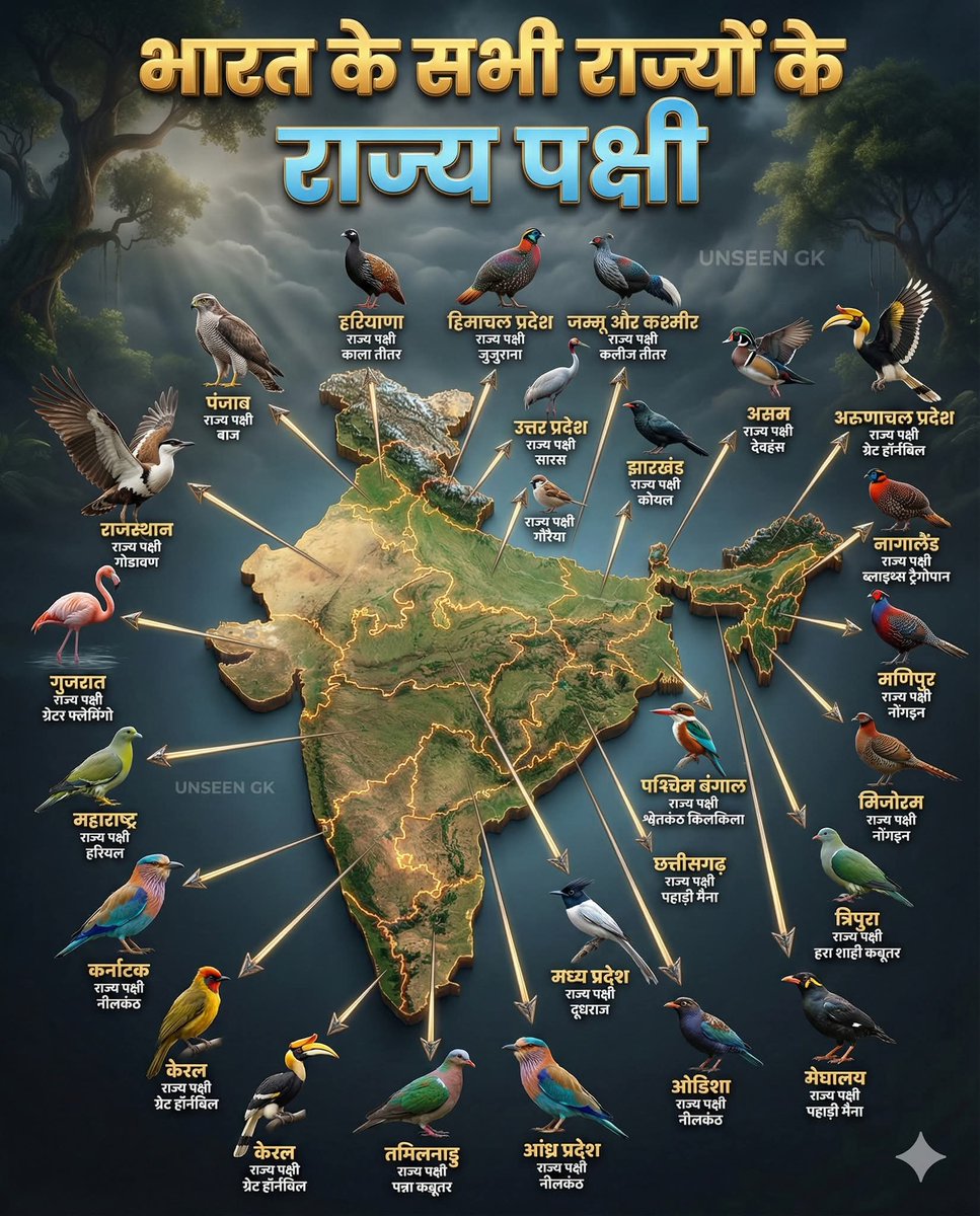 State birds of all the states of India

<a href="/satishRawa54125/">Satish Rawat</a>