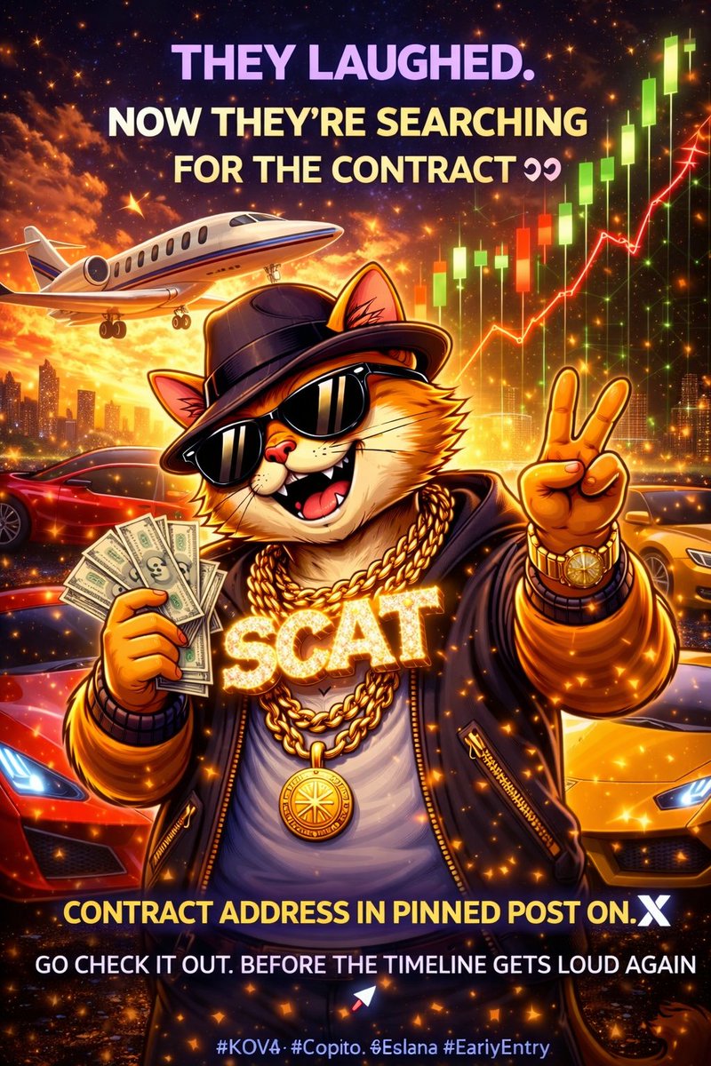 Scat_Token's tweet photo. ๐ฅ SCAT
They laughed.
Then they refreshed the chart.
Now theyโre searching for the contract ๐
Itโs sitting in the pinned post on X.
Go check it out before the timeline gets loud again ๐
#SCAT #MemePower #CryptoTwitter https://t.co/2smIrn1YZf