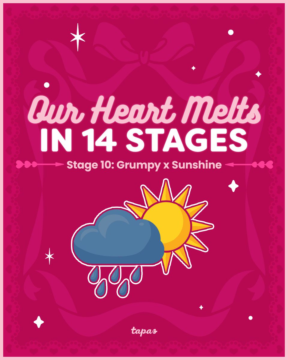 tapas_app's tweet photo. 💌😍Our heart melts in 14 stages!😍💌

Next is Stage 10- Grumpy x Sunshine🌧️🌞

What's your favorite part about this trope?👀

#readontapas #webcomics #webnovel #grumpyxsunshine https://t.co/drFc5Iun7W