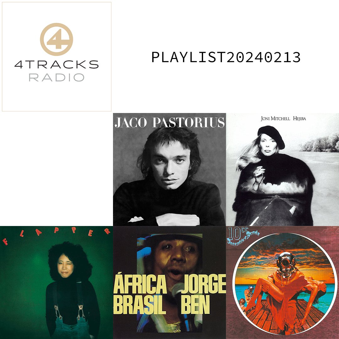 4tracksRadio's tweet image. #4tracksradio過去選曲 
#20240213

2年前の今日はこんな選曲でお送りいたしました♫
#4tracksradio

「1976年の音楽 Part2」

1tr：Jaco Pastorius「Come On, Come Over (featuring Sam &amp;amp; Dave)」(1976)
2tr：Joni Mitchell「Coyote」(1976)
3tr：吉田美奈子「朝は君に」(1976)
4tr：Jorge Ben「A