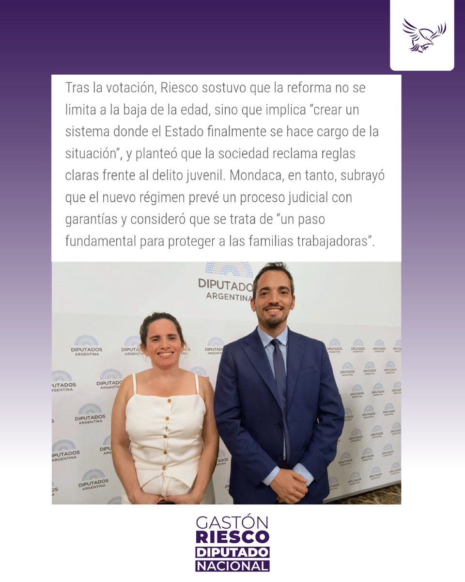 La sociedad habló claro: frente al delito juvenil no puede haber más excusas.

Acompañé la baja de la edad de imputabilidad porque creo en un Estado que asuma su responsabilidad, que establezca reglas claras y que deje de mirar para otro lado.

🇦🇷

👉 lmneuquen.com/c1228116