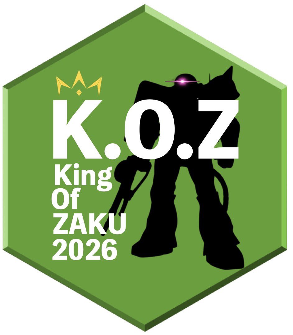 K.O.G終了から再び、、イベントを過熱させるため新たな決意とともに…
YoHaNa企画第5弾……😌

　　　----「King of ZAKU」----

➡️【K.O.Z】始動！

#KOZ開催決定 

レギュレーションは近日中に追ってご案内させて頂きます！続報をあるまでしばらくお待ちください！✨