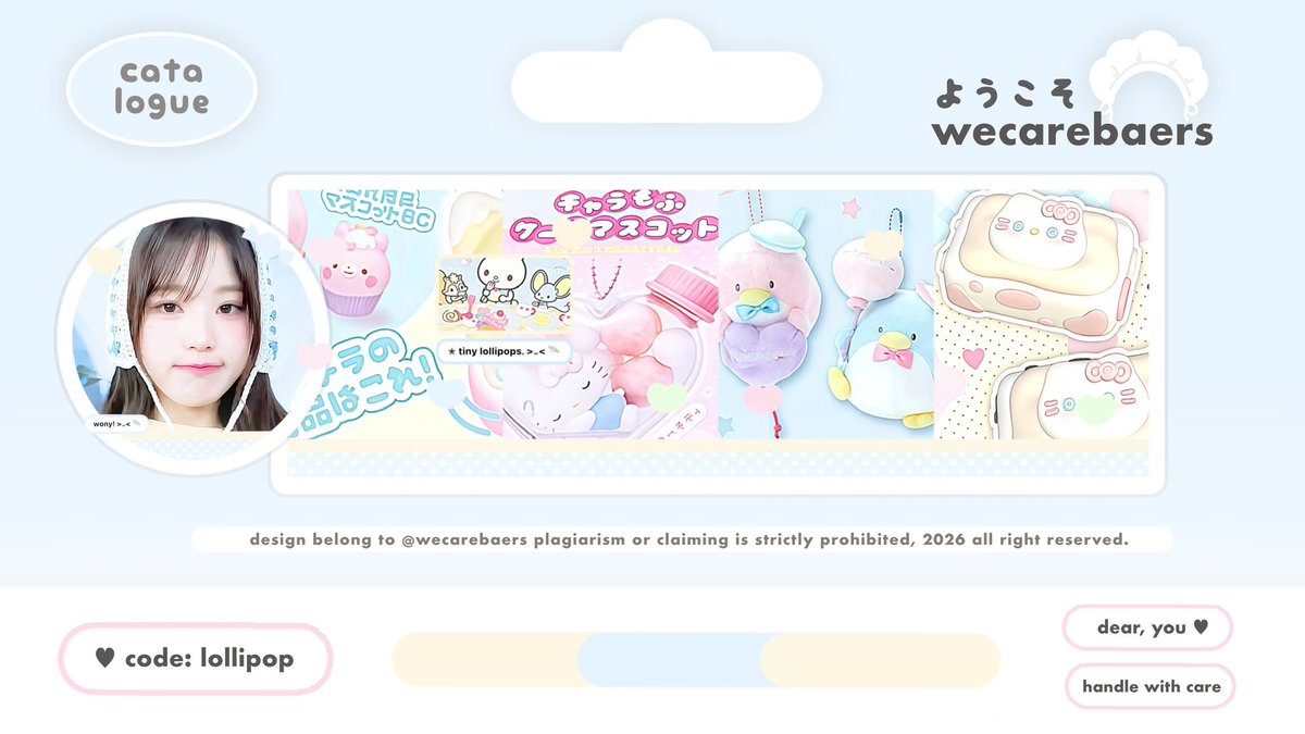 wecarebaers's tweet image. help repost ! timamaci &amp;gt;ᴗ&amp;lt;

👩🏻‍🍳 ⓘ heeelloo! aku open titip dan sekalian kenalan anak-anak baru :3 here my new catalogues ⭐️ lollipop &amp;amp; arumanis with special price ♡ IDR — start 7.OOO! 

: scroll down for more details. 🍽️
#zonauang