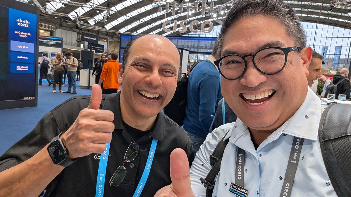 jimmyalignay's tweet photo. My favorite part of #CiscoLive is meeting &amp; connecting with the World's BEST Engineers! @CiscoLiveEMEA #Cisco #SE #SystemsEngineer #solutionsengineer https://t.co/jxrm8Bt964