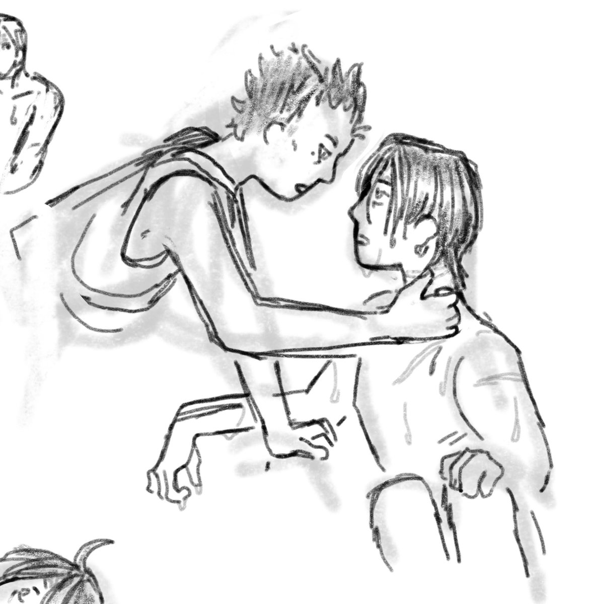 fkeknife's tweet photo. drew some scenes from @strawhatpudding ‘s beautiful #millionsummers fic, as a whetstone loves a blade! i found this fic incredibly moving and so well-characterized, please go give it a read!

cw non-sexual nudity

#legatobluesummers #millionsknives https://t.co/cOBnM6Tvv4