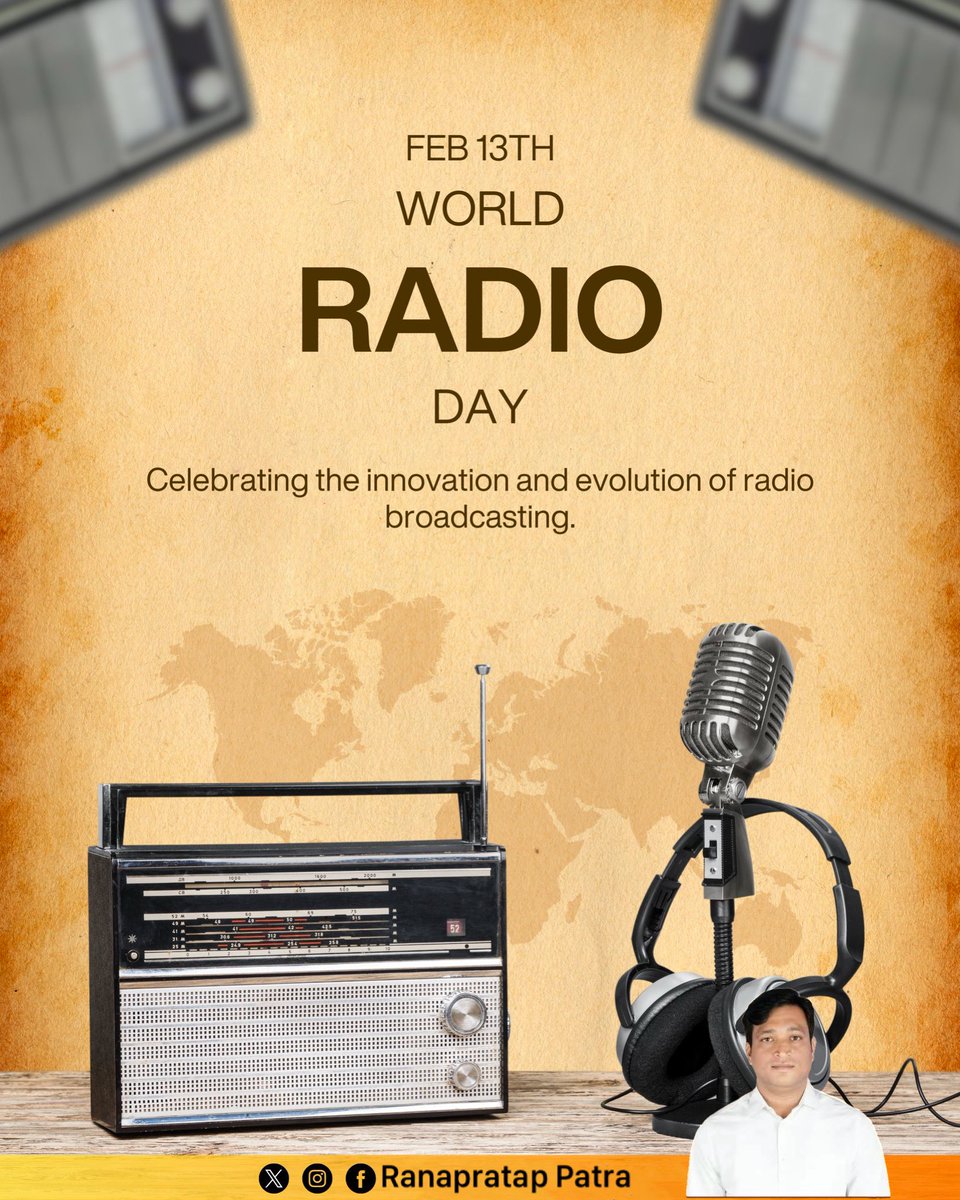 Ranapratap85's tweet photo. “Radio: still the OG voice that finds you in the dark, no algorithm required.
AI can remix, but only humans can truly resonate. 📻❤️
#WorldRadioDay #RadioAndAI #VoicesOfTrust #ConnectingOdisha” https://t.co/k4RpOwtZKb