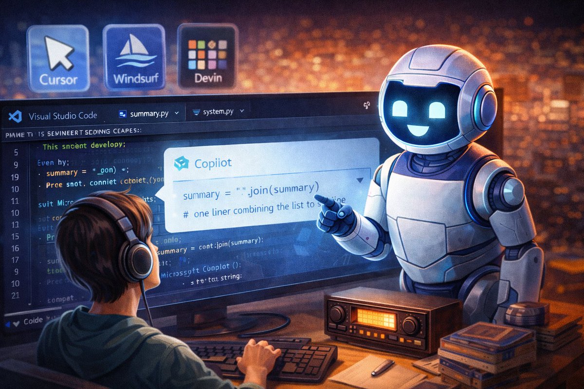 LittleSoft_tech's tweet image. Cursor・Windsurf・Devin…
開発者向けAIツールは今、群雄割拠の時代。

その中で エンジニア初心者にまずおすすめしたいのは
Microsoft Copilot。

使い慣れた Visual Studio Code 上で動き、
「いつもの開発にAIが1人増える」感覚で始められます。
#Copilot #vscode #AI