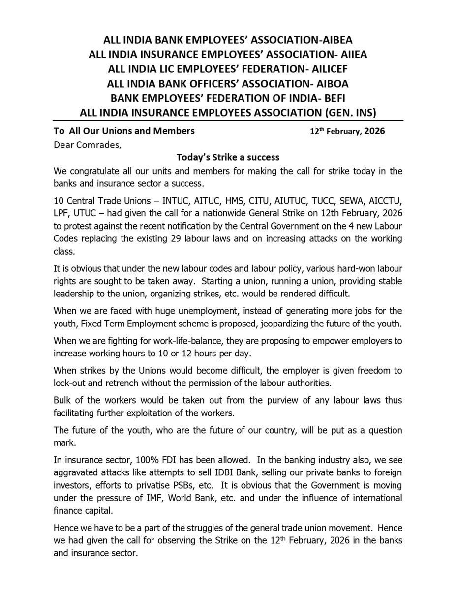 ALL INDIA BANK OFFICERS ASSOCIATION tweet media