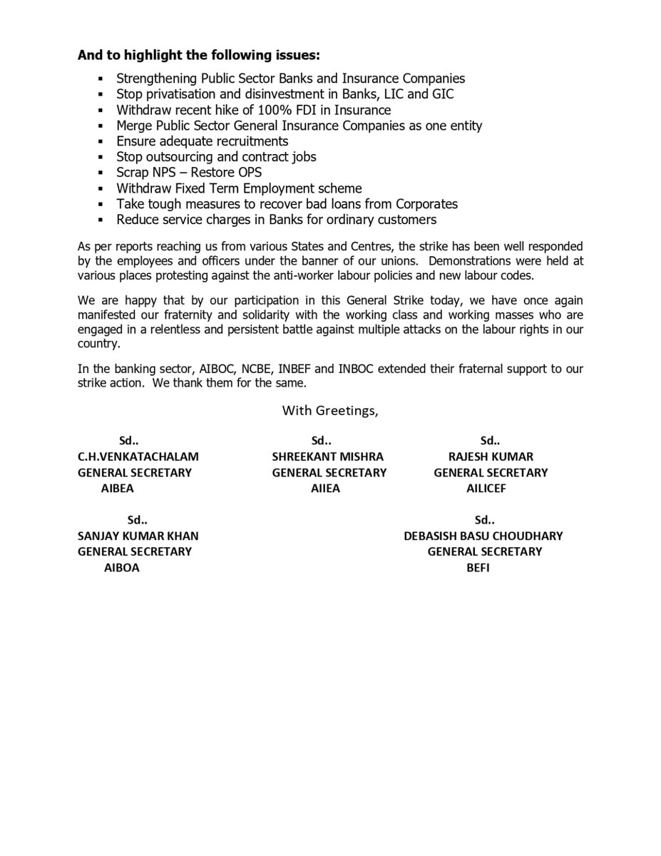 ALL INDIA BANK OFFICERS ASSOCIATION tweet media