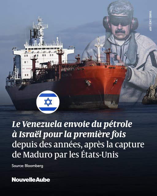 🇻🇪 - Rectification du titre : Les USA volent du pétrole Vénézuélien pour le fournir à Israel..
Et une fois de plus, Israël qui se trouve au cœur de l’actualité venu d'ailleurs......