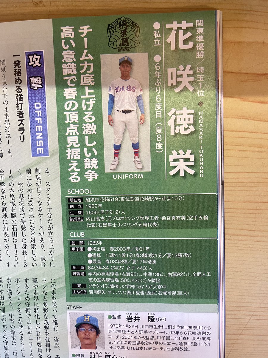 RT @grandslam000: 花咲徳栄🟦🟦 『チーム力底上げる激しい競争 高い