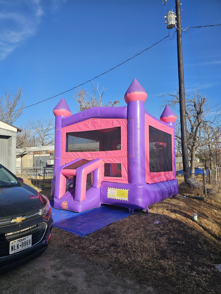 jump_rentals's tweet photo. Just enough space for these awesome repeat renters to fit our 👸 Princess Castle Bounce House. Kids always have a blast 🎉

#princess #princecastle #pink #bouncetime #letsjump https://t.co/TPG9hU6zCk