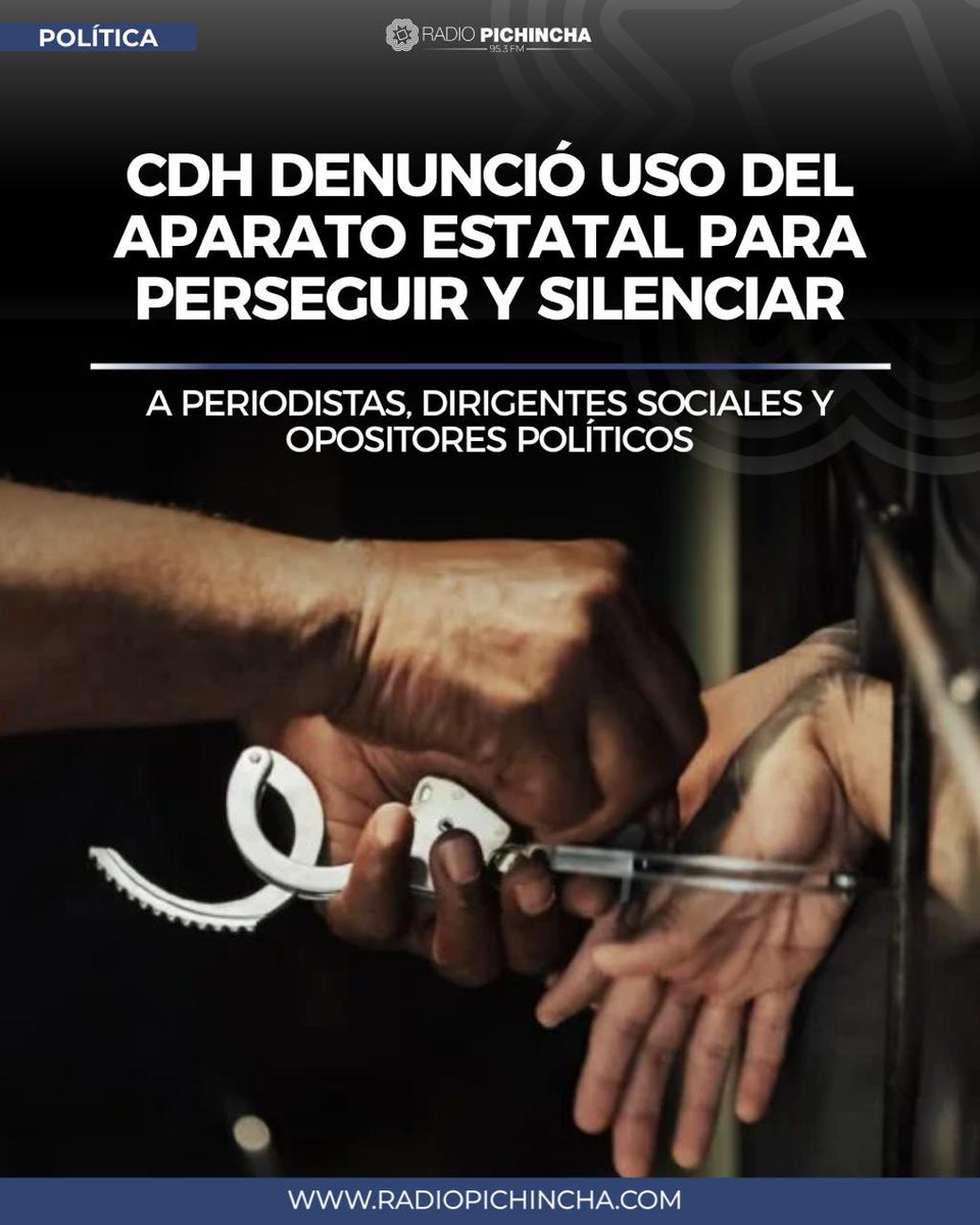 🏛#Política | La organización expresó su preocupación ante acciones que, a su criterio, vulneran el carácter democrático de la Constitución.
Los detalles 🔽
radiopichincha.com/cdh-denuncio-a…