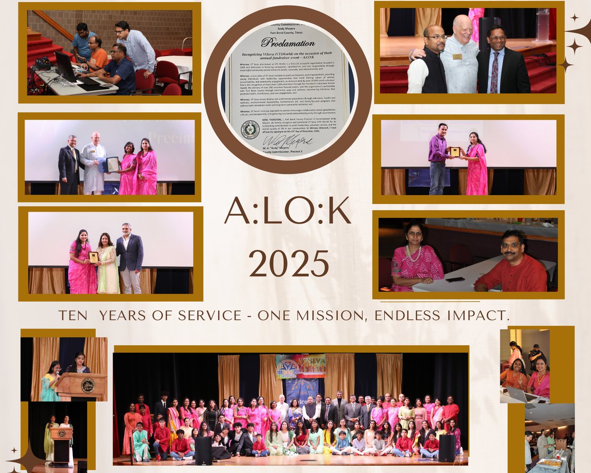 On December 21, 2025, VTSeva Houston proudly hosted its 10th Annual Fundraising Event, A:LO:K. This milestone celebration brought our community together to honor a decade of service dedicated to supporting the education of visually impaired and tribal children in India.