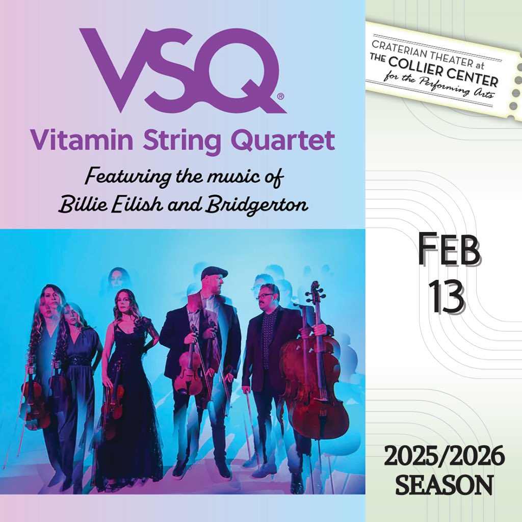 If you love pop, rock, or iconic scores… this one’s for you 🎶
Vitamin String Quartet LIVE at the Craterian
🗓 Feb 13 — don’t miss it 🎻🔥

Tickets at craterian.org

#southernoregon #roguevalley #medfordoregon #whattodoinsouthernoregon #ashlandoregon