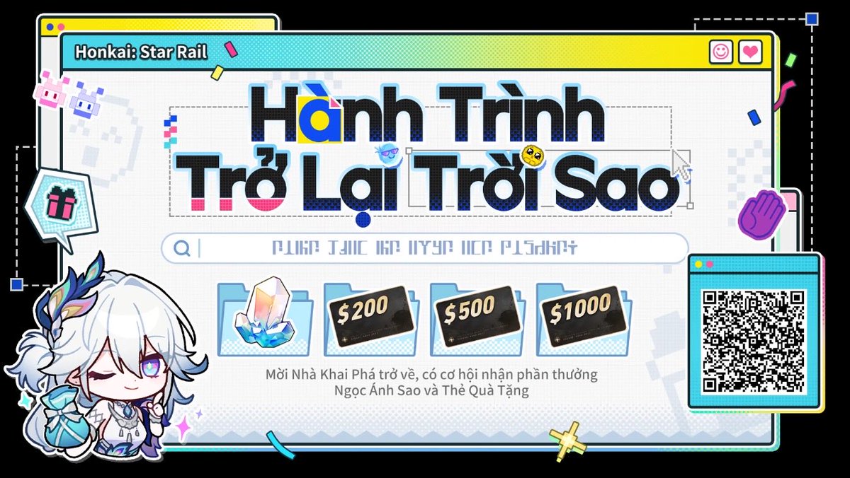Mời Nhà Khai Phá Trở Về liên kết mã mời và đăng nhập game, nhận phần thưởng bất ngờ như Ngọc Ánh Sao, Thẻ Quà Tặng v.v.