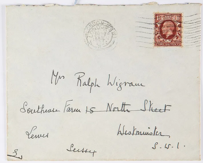 RealRoyalMail's tweet photo. "Just at this moment life seems to be terribly full of engagements, but in a week or two I hope it will become less troublesome." 1934 letter of the #DuchessofYork (later Queen Elizabeth) from 145 Piccadilly to her friend Ava Wigram aka Ava Anderson, Viscountess Waverley. https://t.co/nzMvgU51Rk