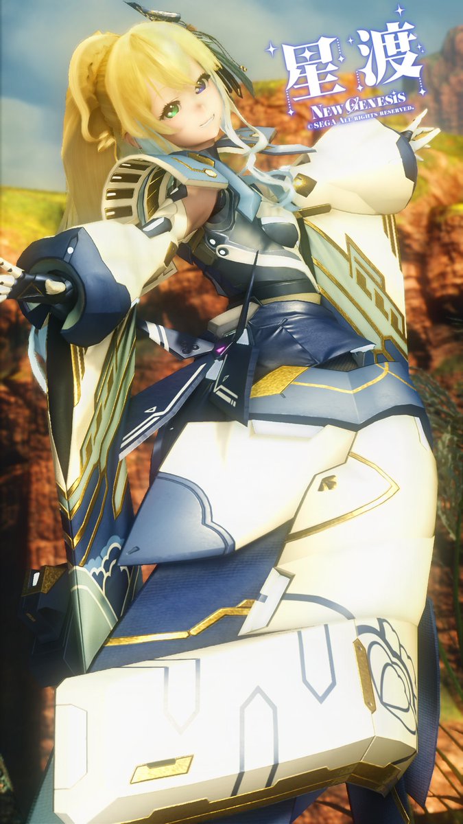 おはようございます〜ε٩( º∀º )۶з
本日は和装キャス娘コーデ。
1枚目は今回のメガミデバイスコラボの腕パーツを使いましたが、この手の肩周りに大きな装飾あるのは腕の可動範囲が制限されやすい…ｗ

#PSO2NGS_SS
#メンテの日じゃないけどssを貼る
#ma7ロゴ