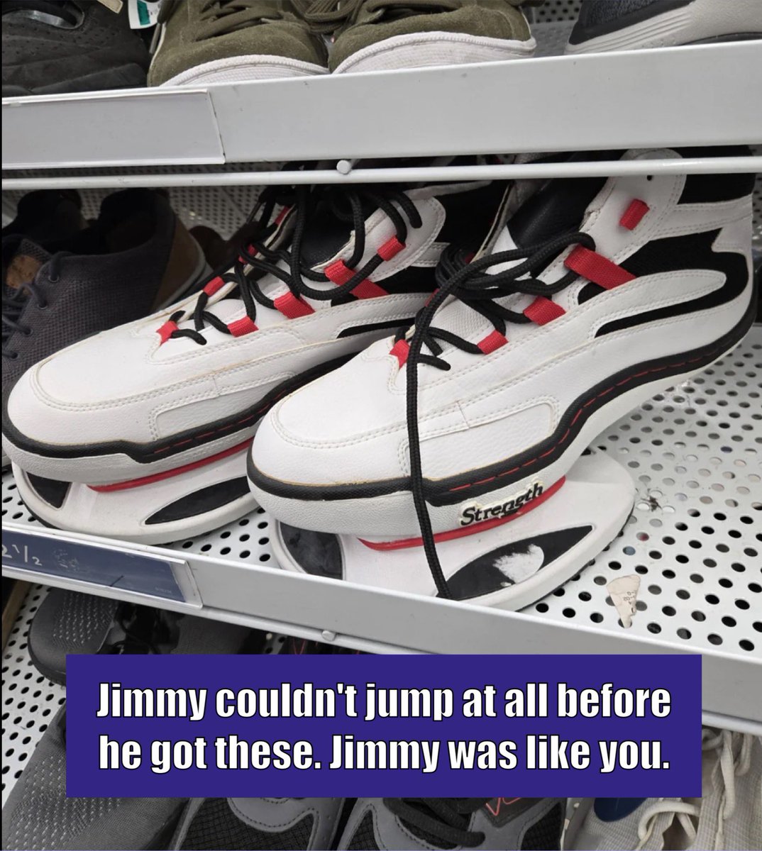Seinfeldism1's tweet photo. Jimmy couldn't jump at all before he got these. Jimmy was like you, #Seinfeld #TheJimmy https://t.co/sqtKAjZexW