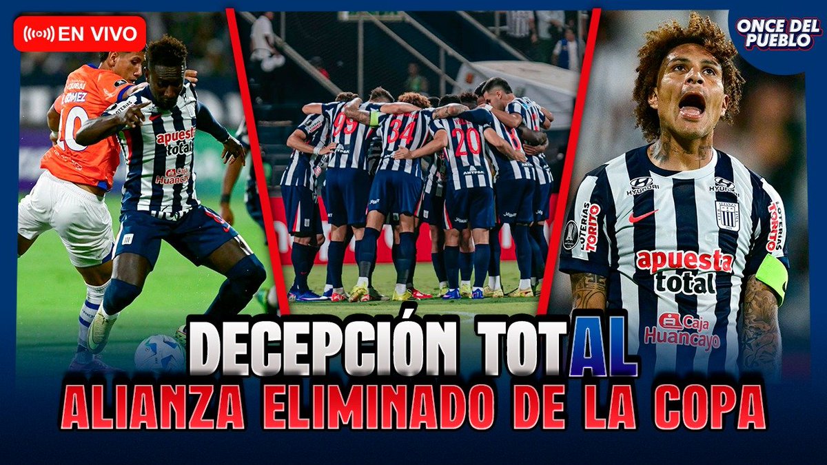 🔴 ¡ONCE DEL PUEBLO EN VIVO! HOY 9:30 POR YOUTUBE

DECEPCIÓN TOTAL, ALIANZA LIMA ELIMIANDO DE LA COPA LIBERTADORES | ONCE DEL PUEBLO

Los esperamos 🔵⚪️

Link: youtube.com/watch?v=MkjWNQ…

#AlianzaLima
#OnceDelPueblo