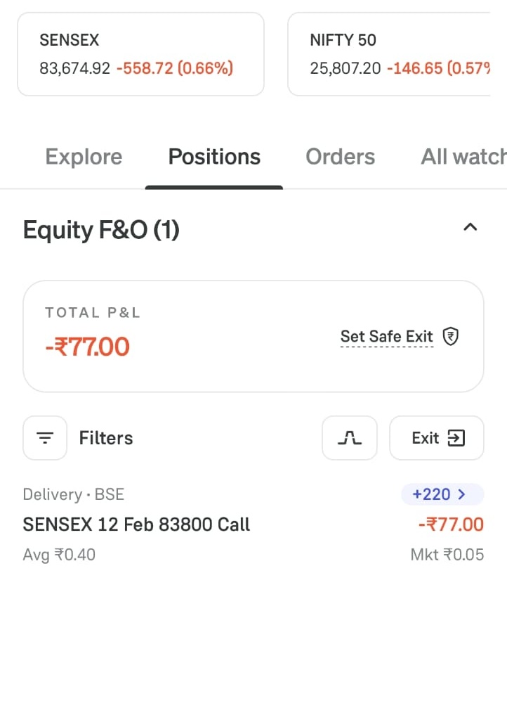 मौज ही हो रही है पहला trade था उस मे ही लग गए 😂 मुझे अब दर लग रहा है