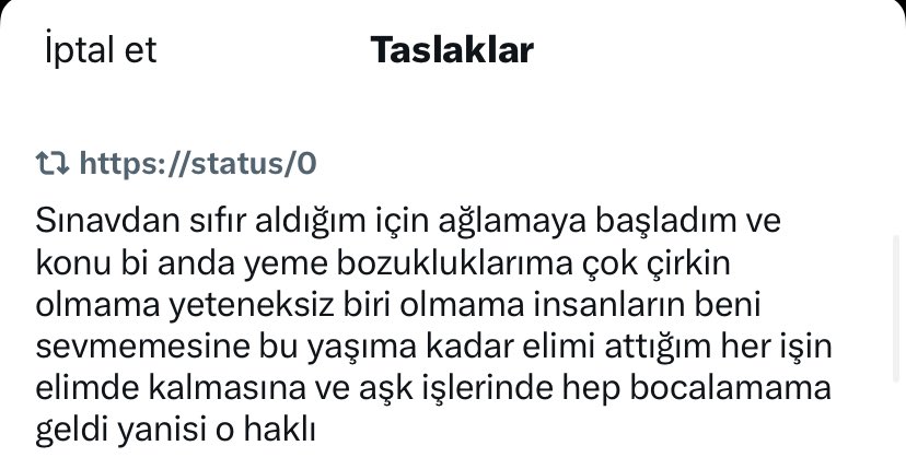 Bazen kendime sarılmak istiyorum aq 
Taslaklarım arafta ki bi ruhun acı dolu yakarışlarıyla dolu