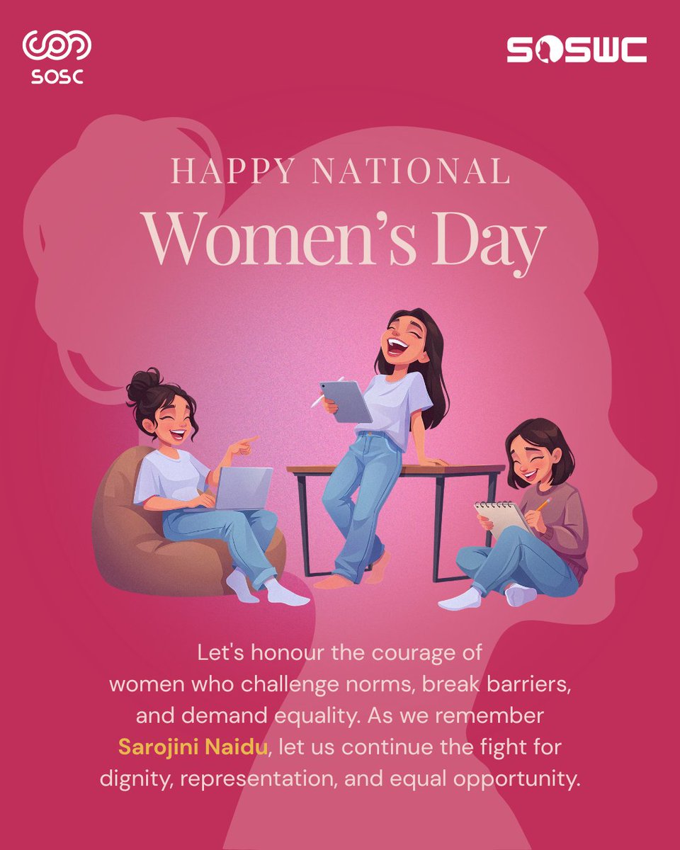sosc_sahyadri's tweet photo. Happy Women's Day! Let's honor the spirit of pioneers like Sarojini Naidu - challenging norms and championing equality.
Revealing our SOSWC's new official logo!!
#WomensDay #SOSC #SOSWC https://t.co/I30WoLLt1Q