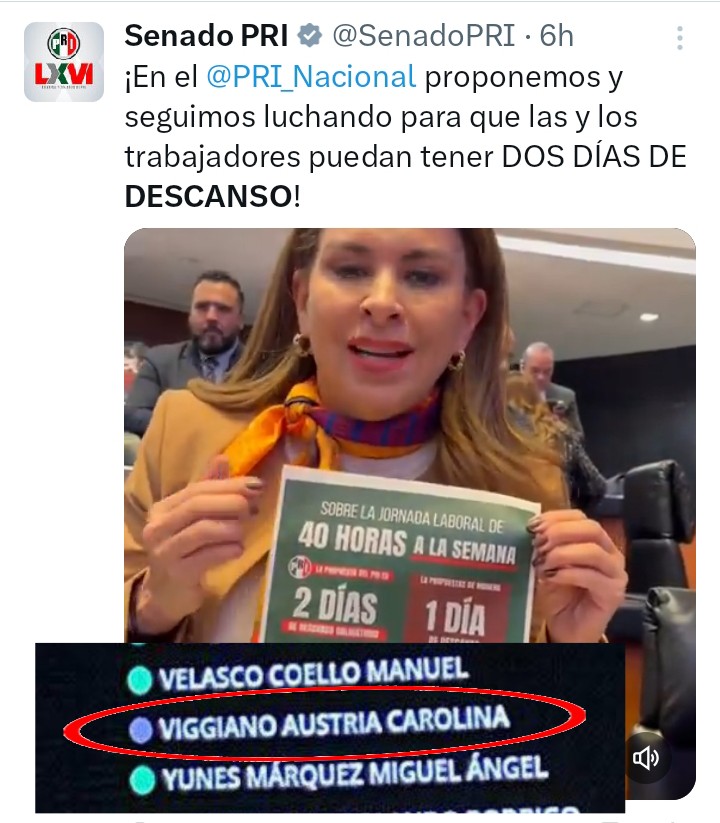 FreddyOliviery's tweet photo. Quesque @caroviggiano lucha por los trabajadores... y ni siquiera se presentó el día que se votó la #ReformaLaboral.

El priísmo es la representación de la hipocresía en su nivel máximo 💩 https://t.co/8cx7CmghCq