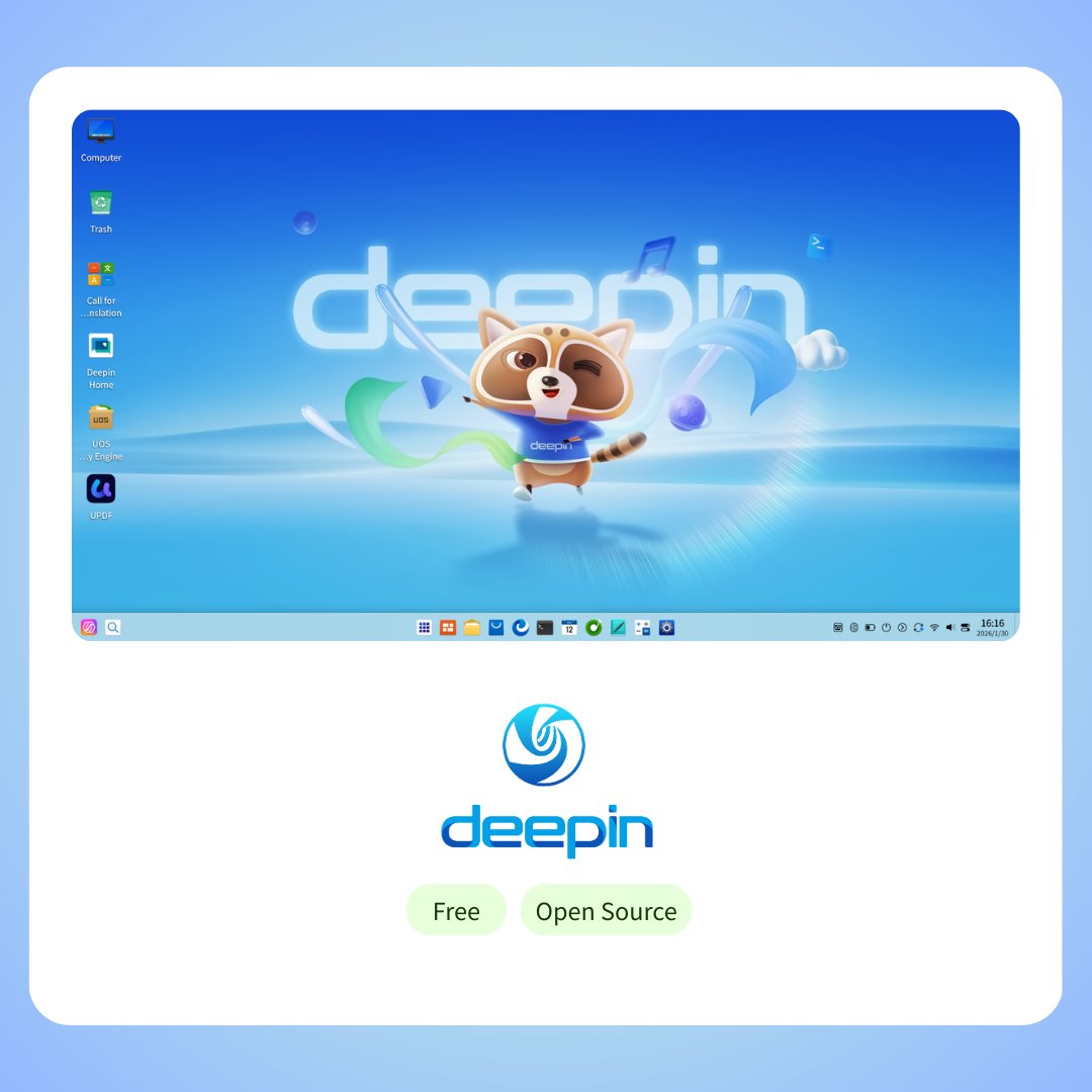 deepin tweet media