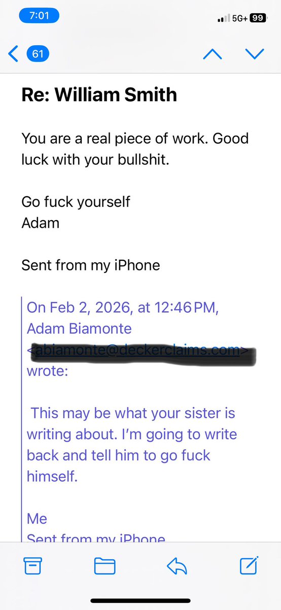 William Smith’s son in law. He does not like being questioned about William. I’m ok with the wording, but Adam didn’t know Smith in 1971.