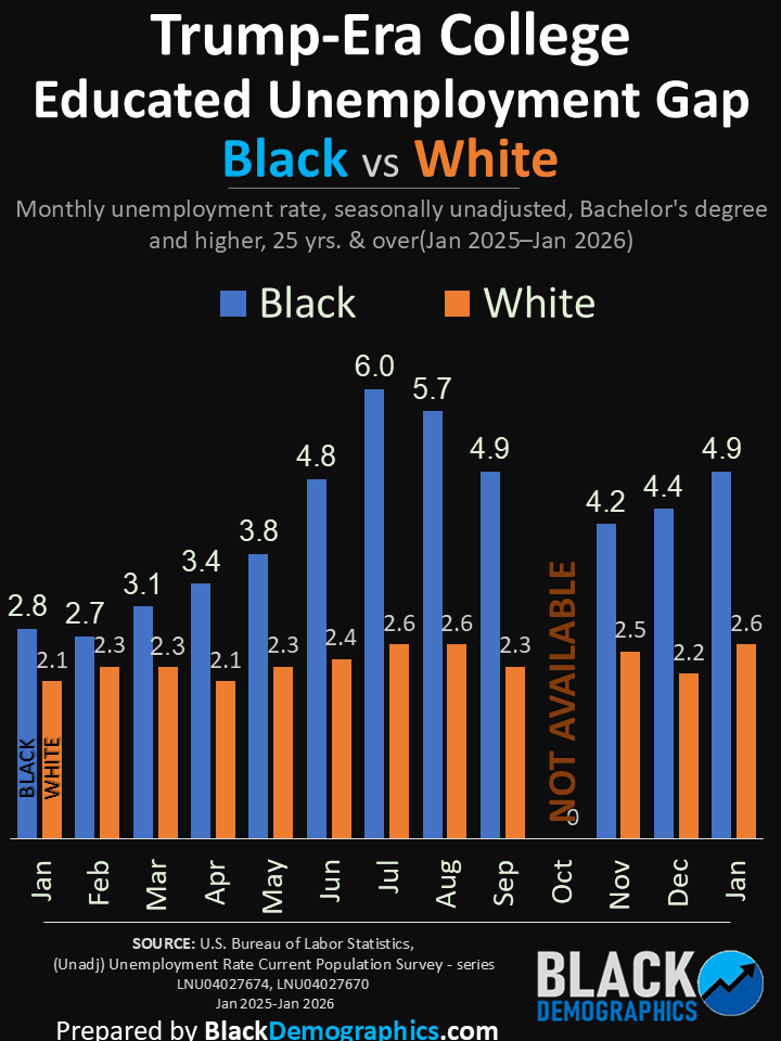 BlackStats's tweet photo. There was an issue with the data for White unemployment populating https://t.co/V57pjG3qzP