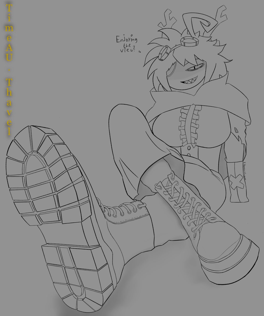 NamelessCompazz's tweet photo. She hates tying her shoelaces…  (WIP)

#FPE #fpeAU #fundamentalpapereducation #fundamentalpapereducationAU #Thavel #missthavel #Wendigo #art #fpefanart https://t.co/5iLYz7NrfH