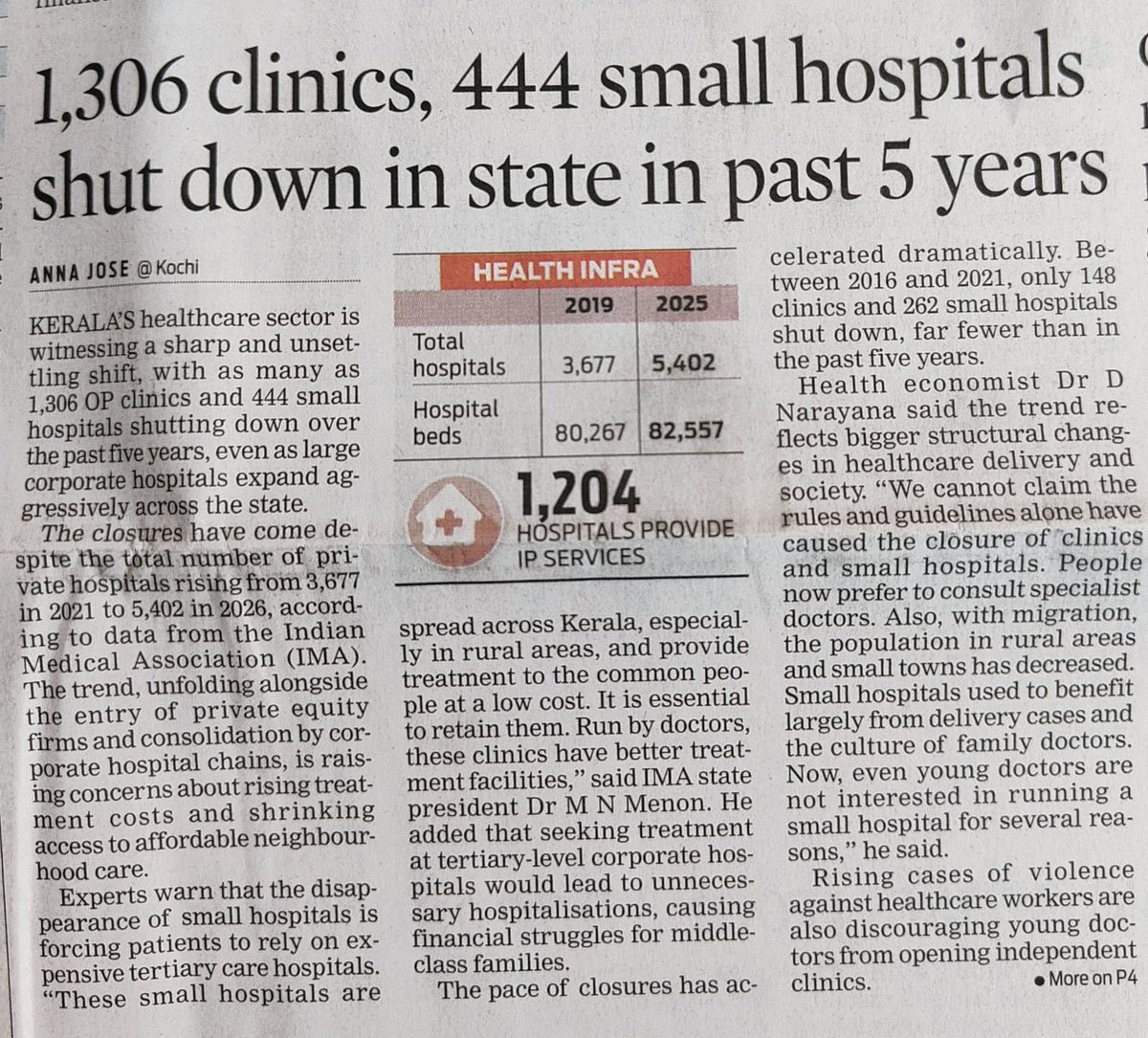 Small Hospitals &amp; Clinics are the backbone of the health care in rural areas of the state. 

It is high time for the positive intervention from the Govt 

<a href="/pinarayivijayan/">Pinarayi Vijayan</a> <a href="/vdsatheesan/">V D Satheesan</a>