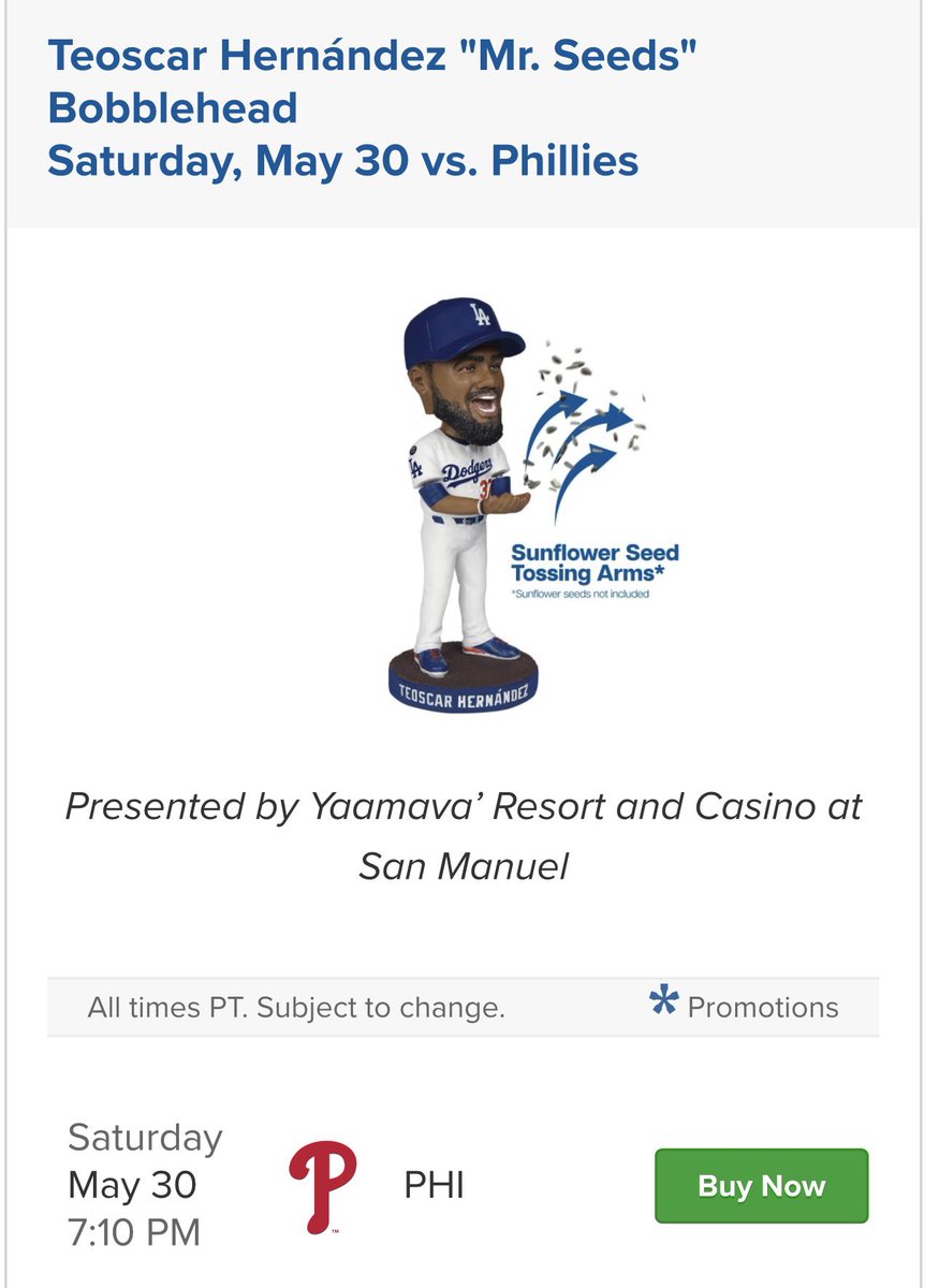 First look of the Teoscar Hernandez bobblehead. Looks like the hands will be moving on this bobblehead to mimic his seed celebration