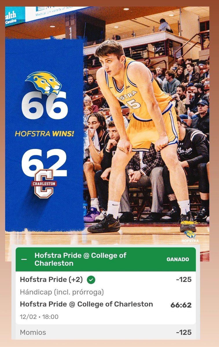 CoachMendez73's tweet photo. Big Win 🔥🔥🔥🔥🔥

Nos vamos 2✅ - 1❌ en el Premium, sumando cada día que es lo importante 💪🏻

🏀 Kennesaw State (Fem) +2.5 (-105) 💰
🏀 Hofstra +2 (-125) 💰
🏀 Under 142.5 UNCA-NCAST (-120) ❌🚮

#CollegeHoops #NCAA #NCAAB https://t.co/4WTIFibdjI