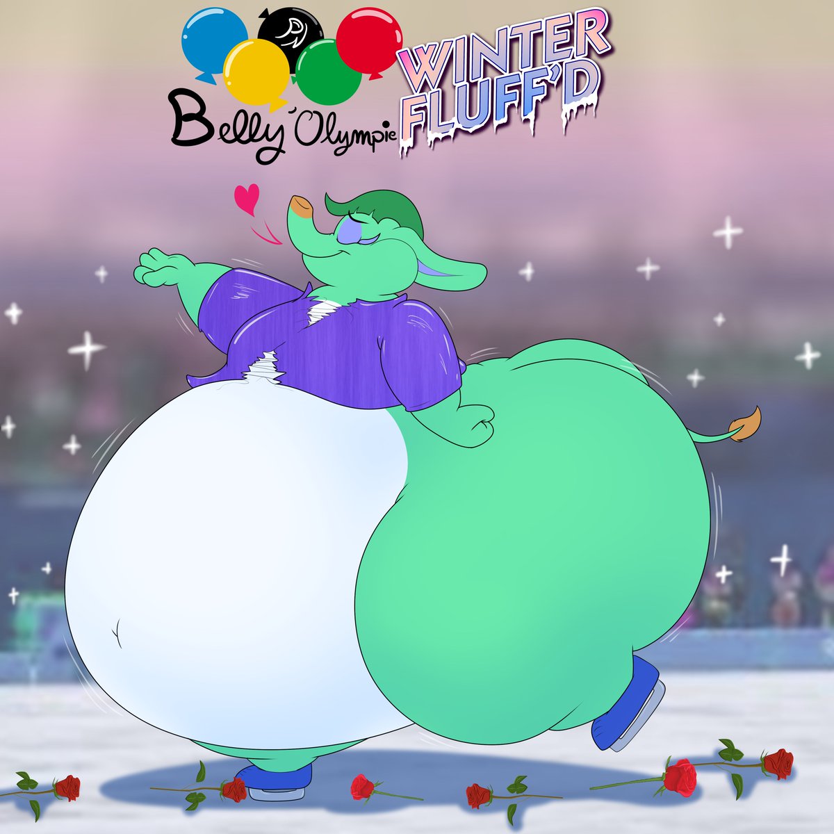 Belly'Olympie (WF)
Day 5: Figure Skating (singles)

Look at my girl elephant lady go! Even with such a "generous" shape, she's got the moves! And by the looks of it, she's scoring BIG time! 💚💚💚💚💚