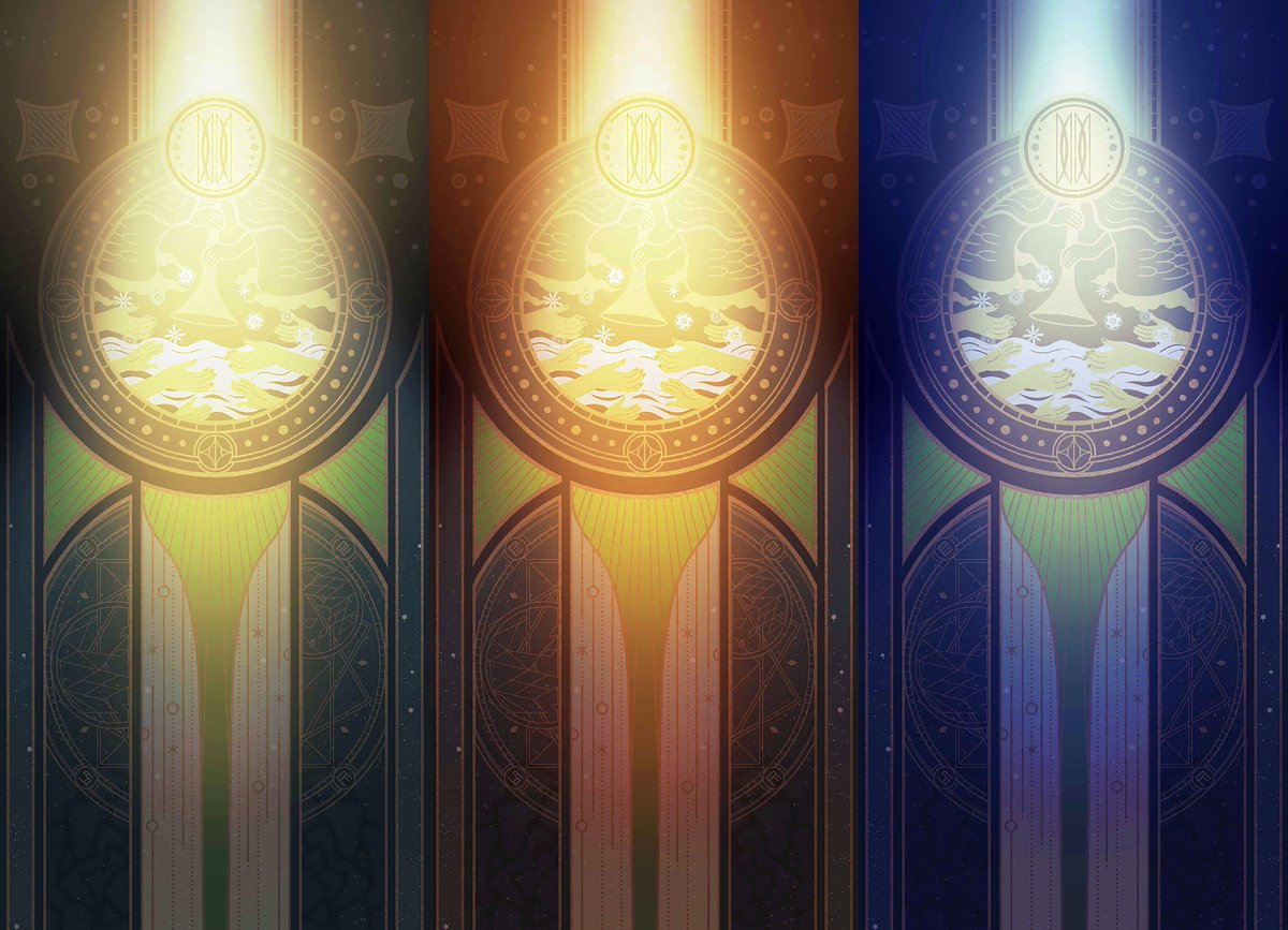 gunjoulemon's tweet photo. Anniversary backgrounds throughout the years ☺ the ones shown are all Figaro's
(they stopped making morning/afternoon/night variants from year 4 onwards though) https://t.co/6VnNRW1XDQ