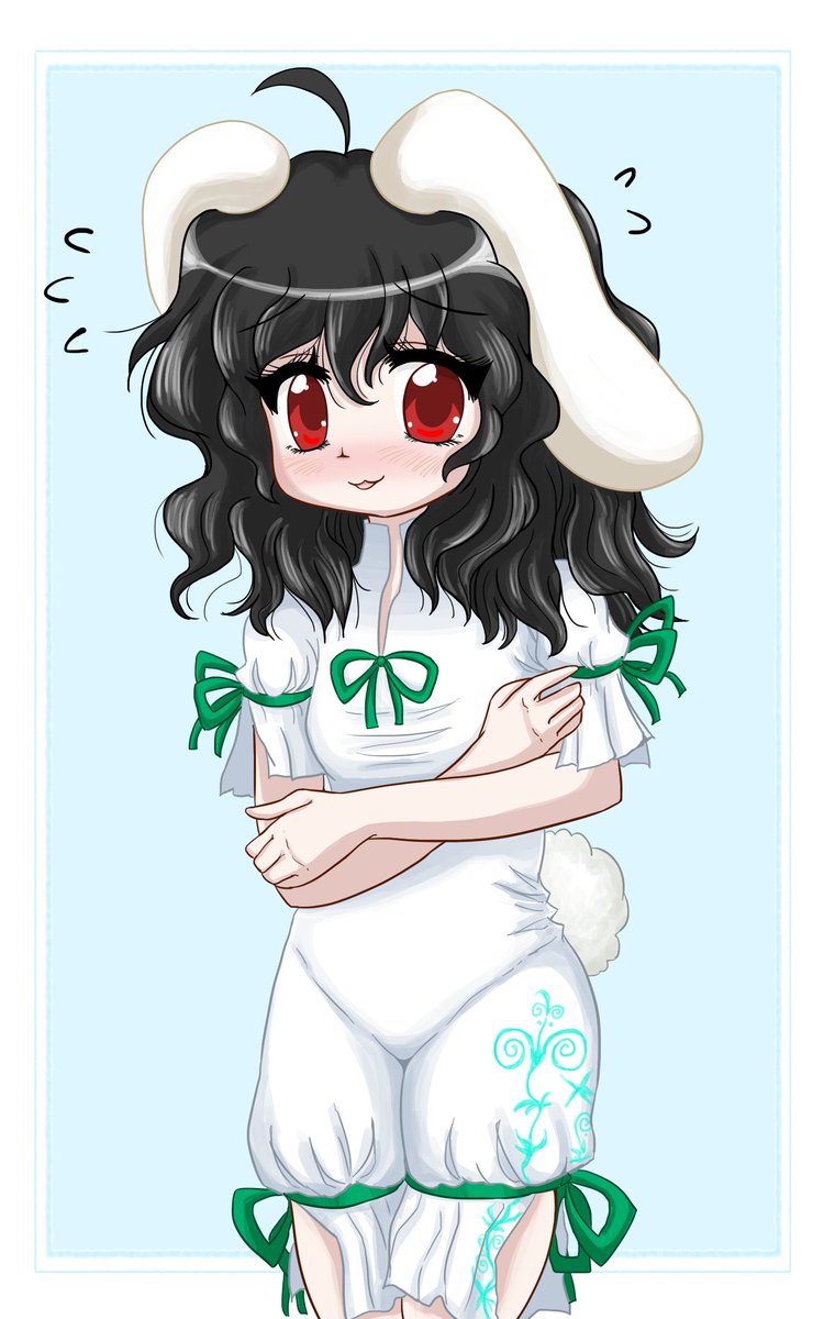 Tewimom's tweet image. Tewi and Tsukasa outfit switch! 🐰🦊
#東方Project #Touhou #てゐ #菅牧典