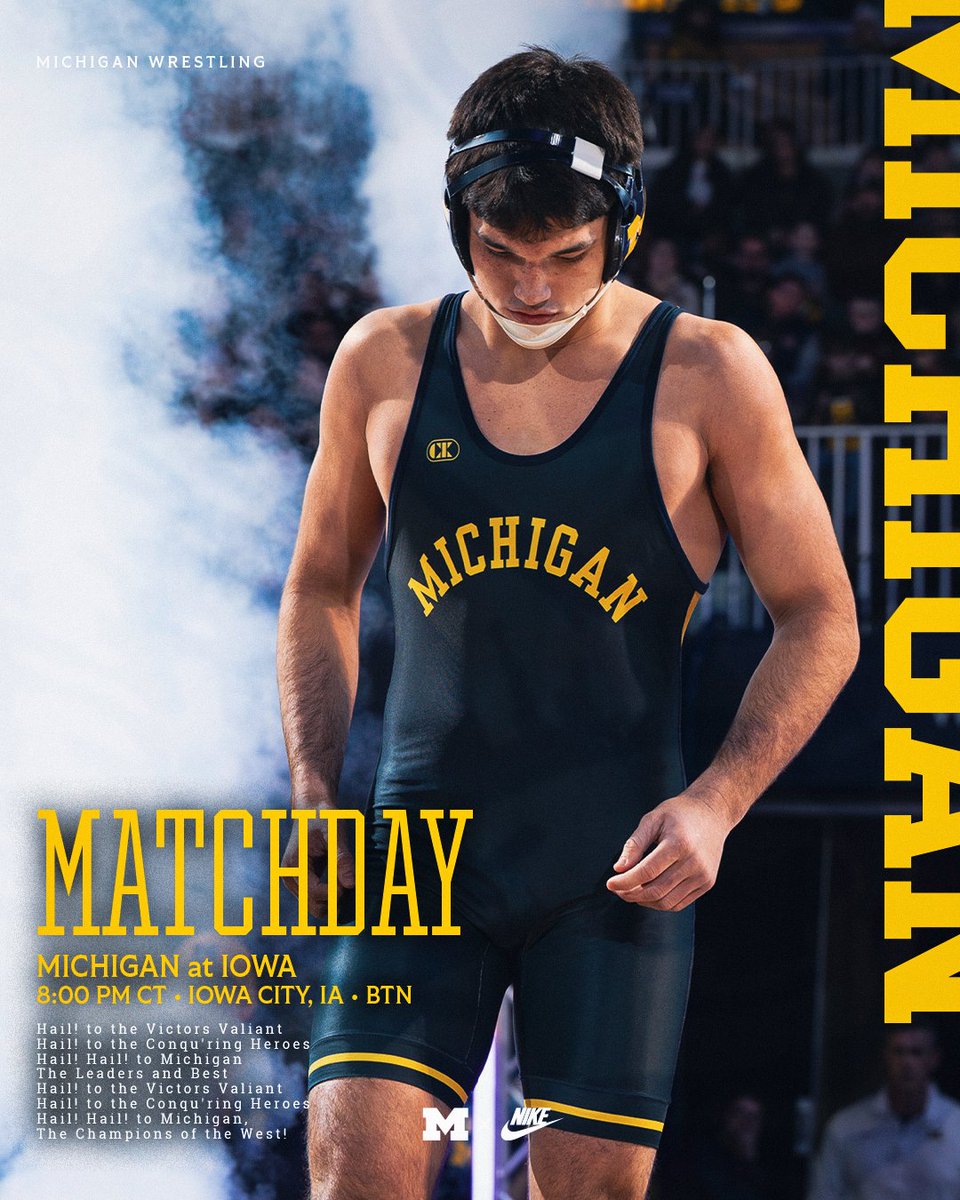 Road Warriors.
🆚 #7 Iowa
⏰ 8:00 PM CT
📍 Iowa City, IA (Carver-Hawkeye Arena)
📺 <a href="/BigTenNetwork/">Big Ten Network</a> 
📊 myumi.ch/y18Pn