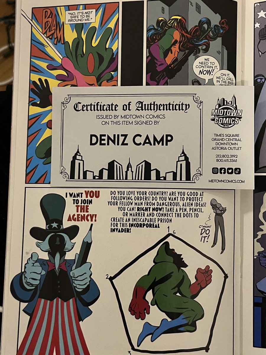 evlcreation's tweet photo. had the pleasure of meeting one of my favorite comic writers today @DenizCamp who was nothing but lovely so of course i had to repay his kindness by having him subjugate a little green man,,, https://t.co/6abGeBXGxp