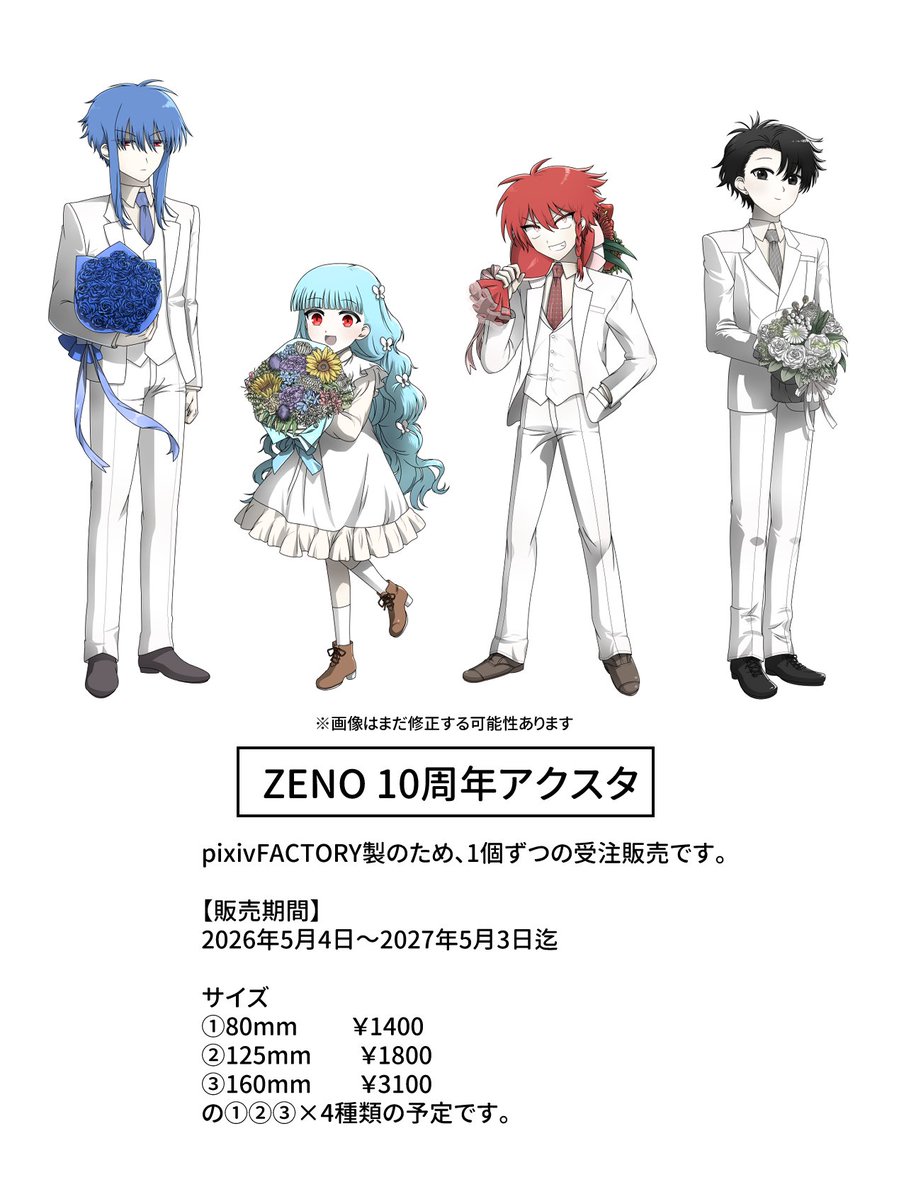 アクスタどういうスケジュールか分かったほうが親切かなと思ったので書いときます　全部揃ったら丸得基地アカウントできちんと告知するね～