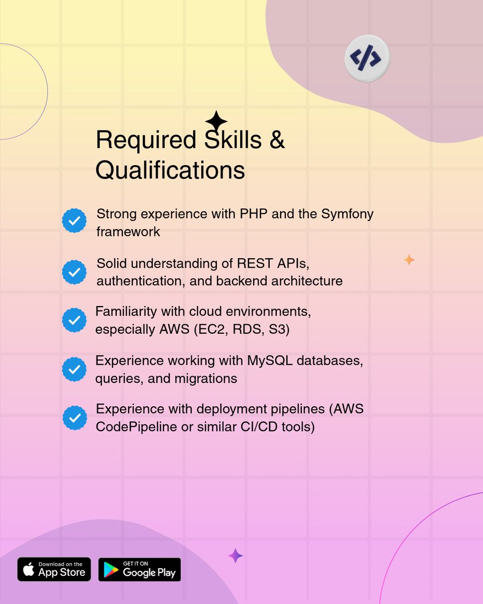 XtronApp's tweet photo. We’re hiring a Backend Developer at Xtron ! 

If you live and breathe PHP Symfony, thrive in RESTful APIs. WE need you to power our next-gen tech !
 
Swipe to see the full details. Interested Backend developer can send their resume or project links to admin@xtron.online.

#PHP https://t.co/WSxSDJHYNk