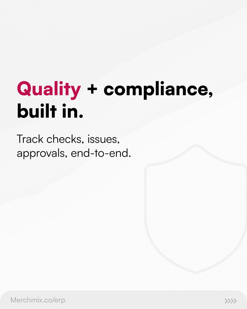 TheMerchmix's tweet photo. One source of truth for your entire operation.

With #MerchmixERP, you get real-time visibility across #inventory, #finance, and quality , all in one connected system. No silos. No guesswork. Just smarter decisions backed by live data.

#Merchmix #RetailERP #InventoryManagement https://t.co/4euT7MWafw