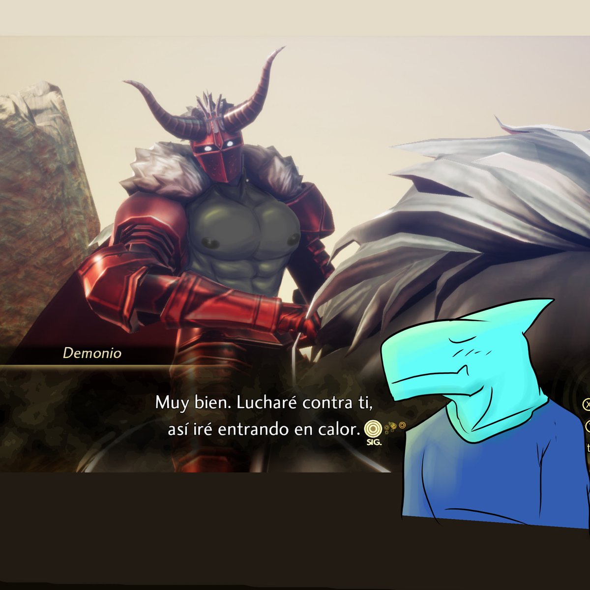 A hot guy in Shin Megami Tensei V hehe...with pecs ;3
#bara