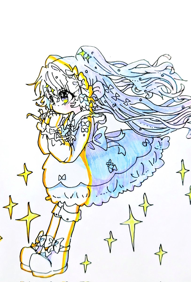 私はこういう絵を描いています 今はこんな感じです！