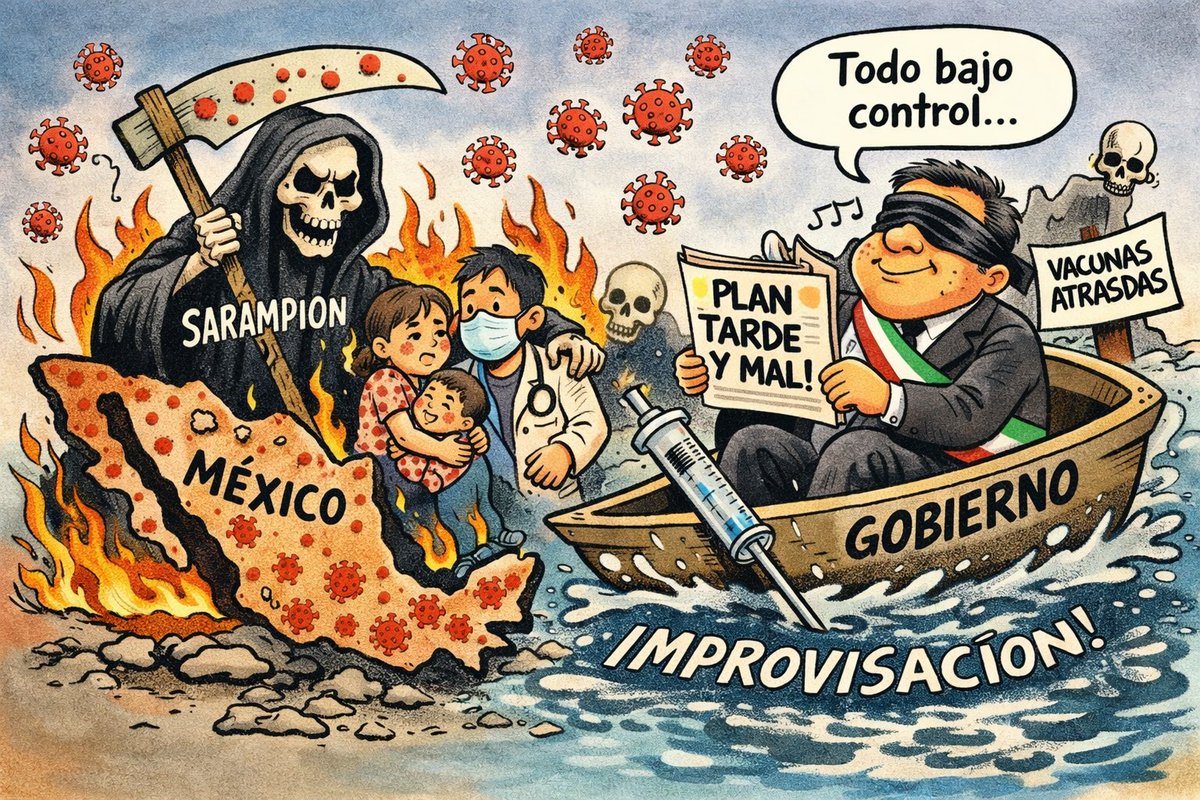 LupizRamirez's tweet photo. Mientras el sarampión avanza por todo 🇲🇽 , la respuesta del gob. ha sido insuficiente y tardía. Desde que este brote comenzó en 2025, ya se han registrado más de 9,000 casos y al menos 28 💀#EfectoViral3 #sarampión https://t.co/NhJSpOF3Kj