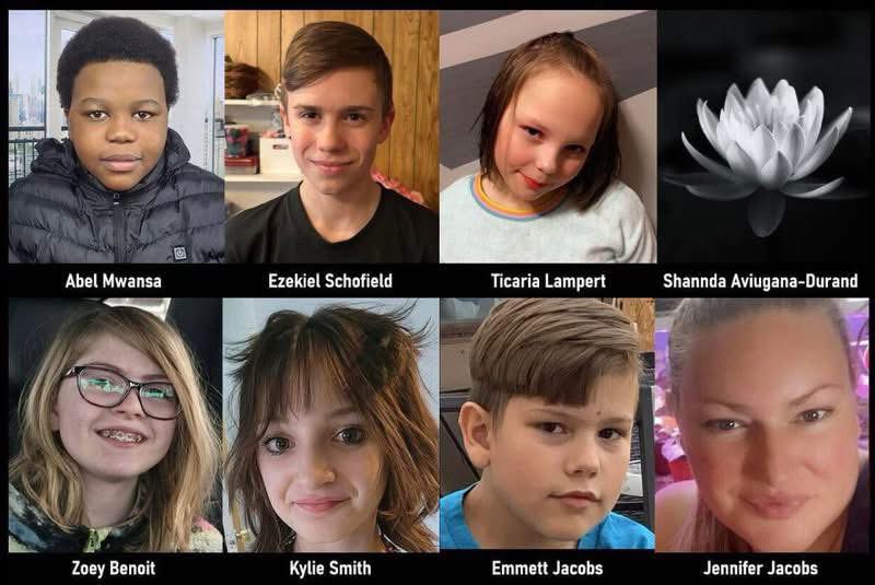 Christy4Change's tweet image. Rest in Peace to the beautiful souls lost in the Tumbler Ridge Shooting ❤️🙏🏻

Say their names.

Abel Mwansa: 12 years old
Ezekiel Schofield: 13 years old
Kylie Smith: 12 years old
Zoey Benoit: 12 years old
Ticaria Lampert: 12 years old
Shannda Aviugana-Durand: 39 years old
Emmett…