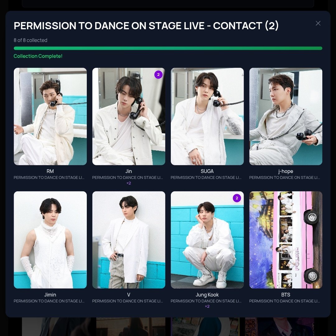 Jaaziii's tweet photo. -N°68 ~ PRE ARIRANG ✅️
-N°69 ~ MAP OF THE SOUL ON:E - 2 ✅️
-N°70 ~ PERMISSION TO DANCE  ON STAGE LIVE - CONNECT (1) ✅️
-N°71 ~ PERMISSION TO DANCE  ON STAGE LIVE - CONTACT (2) ✅️

#bcd_trade https://t.co/zIoV6hMXja